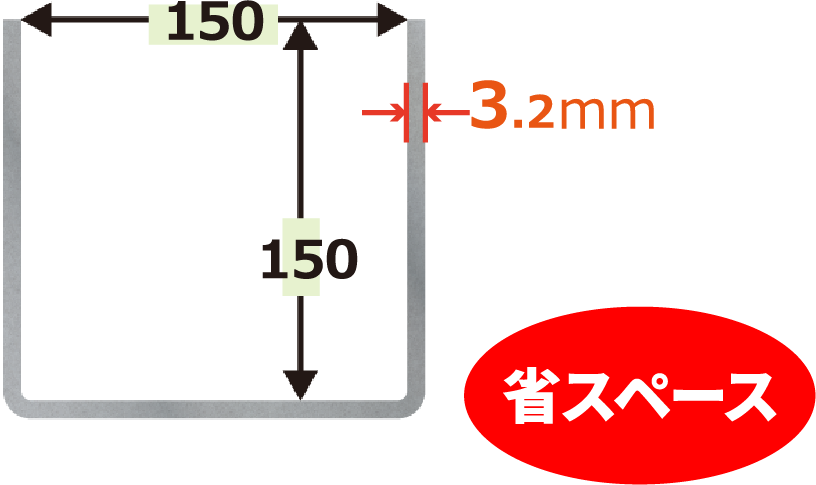 ドレーンクリエイターの断面比較