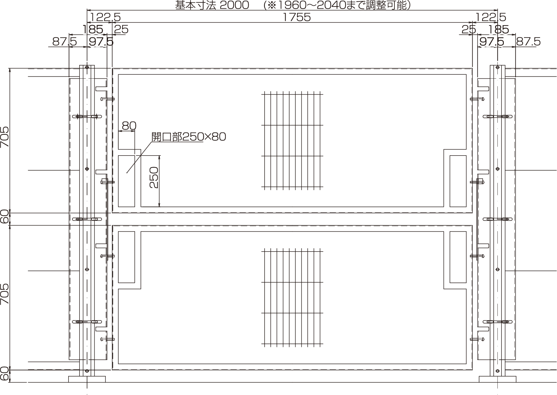 H1500 1スパン開口参考図