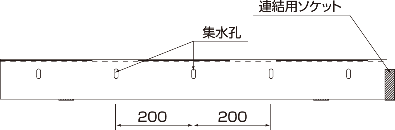 排水性舗装対応型 CH型側面図