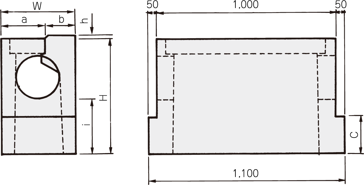 専用集水桝 AF 型 断面図