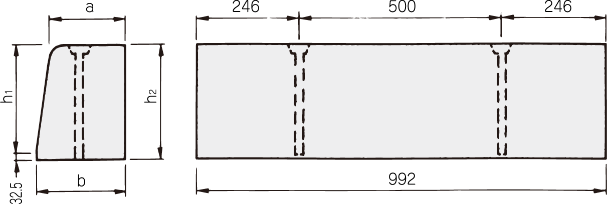 境界ブロック（L）製品図1